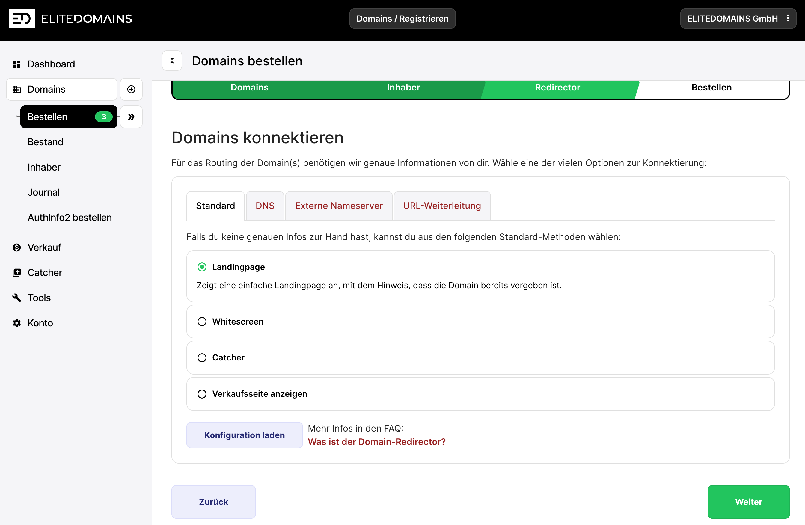 Domains transferieren - Domains konnektieren